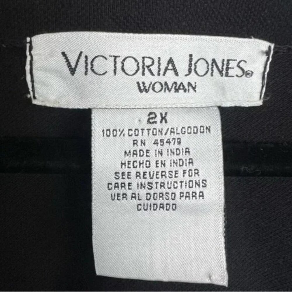 Victoria Jones Vintage Floral Embroidered Vest Size 2X - Picture 4 of 5
